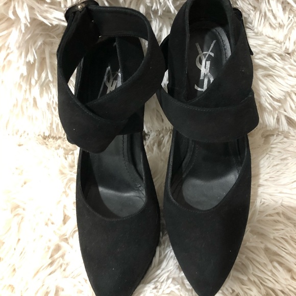 Ysl yves Saint laurent heel ankle suede leather - Picture 3 of 8